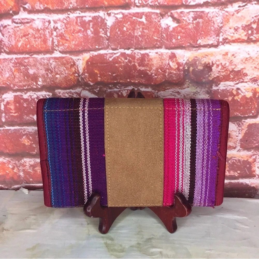 Guatemala Colorful Floral Embroidered Boho Wristlet Wallet